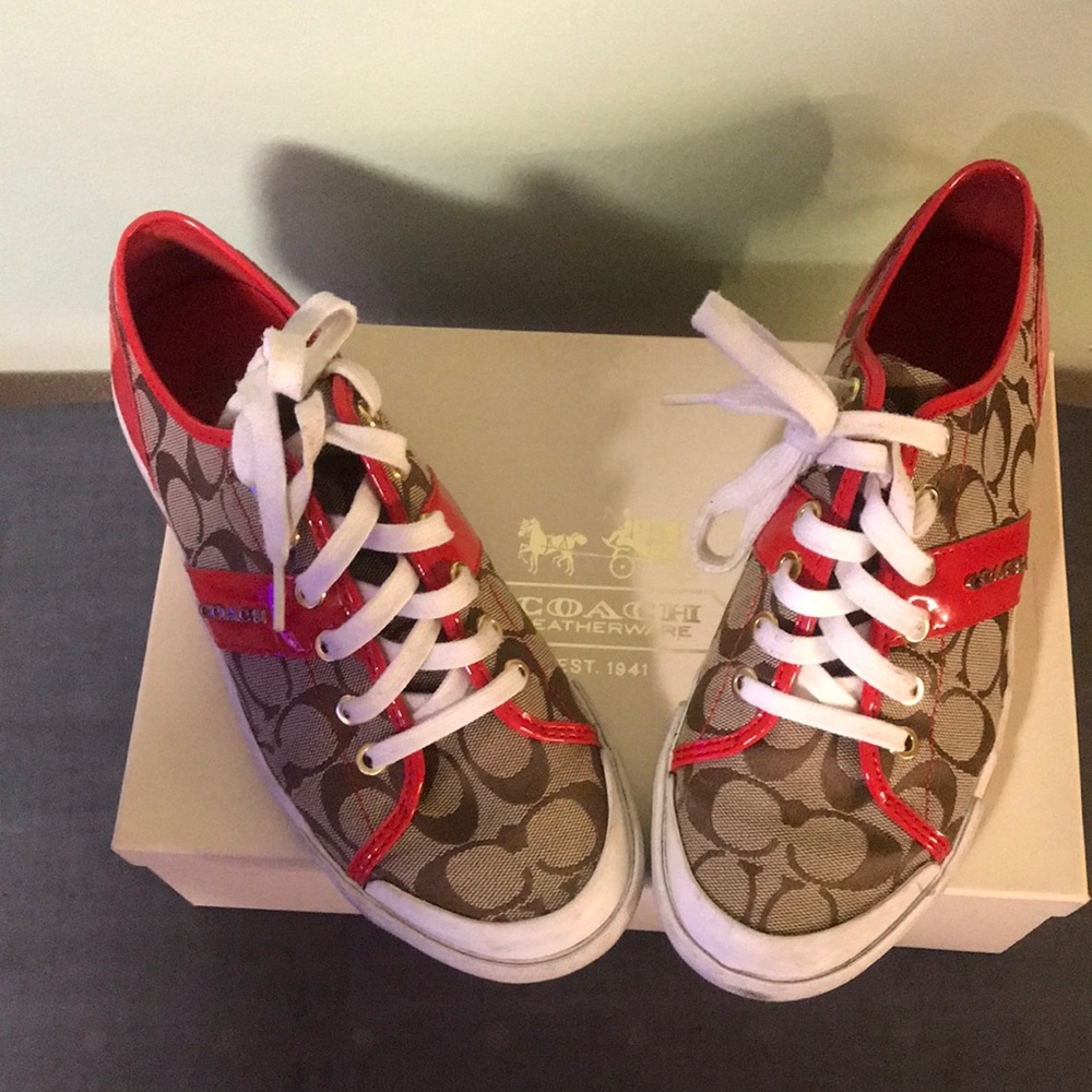Coach sneakers, size 9.